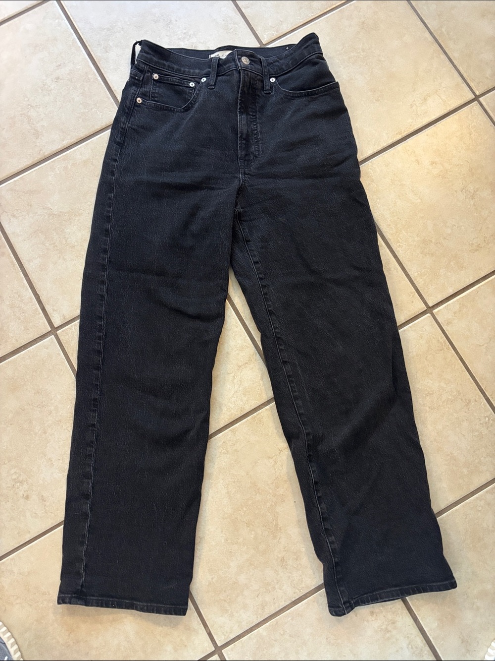 Madewell perfect vintage wide leg Black Women's jeans